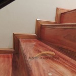 revestimiento y plastificado de escalera madera