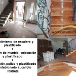 pulido y plastificado de escalera, mueble y piso de madera