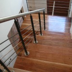 plastificado de escalera de madera
