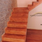 colocacion escalera madera y piso parquet rostrata
