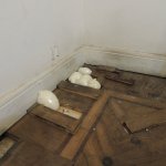 espuma de poliuretano y relleno de piso madera