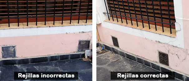 rejillas para camaras